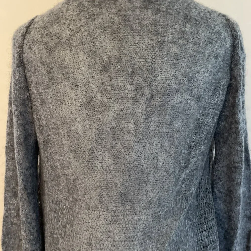 Siste's Italy Open Front Cardigan Duster Women's M Gray Mixed Weave Witchy Goth